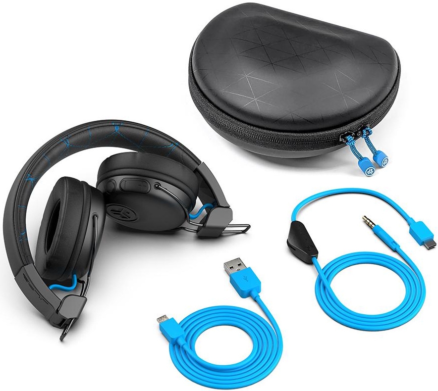 JLab Play Gaming Wireless On Ear, černá/modrá