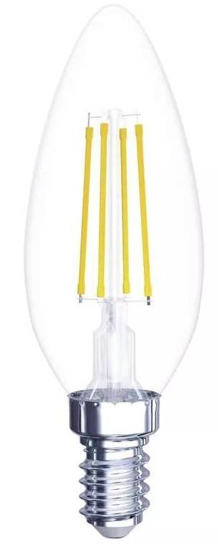 Žárovka LED EMOS Filament Candle, 6W, E27, teplá bílá