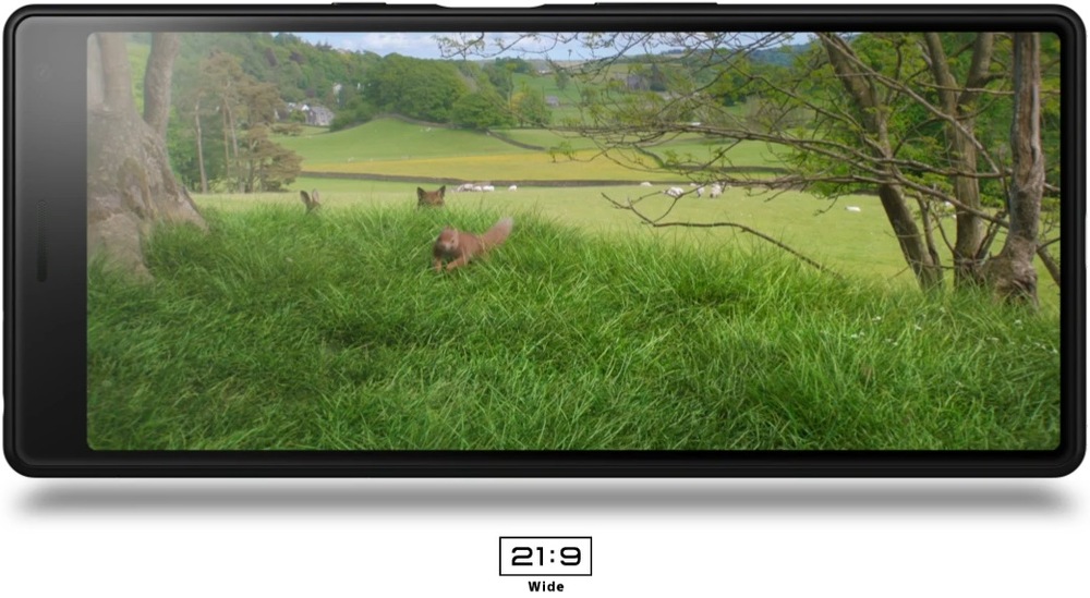Sony Xperia 10 (displej s poměrem stran 21 : 9)