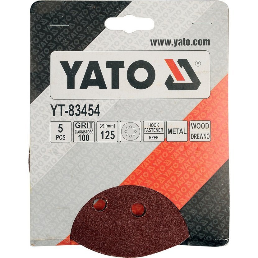 Brusný papír YATO 125 mm P100 5 ks