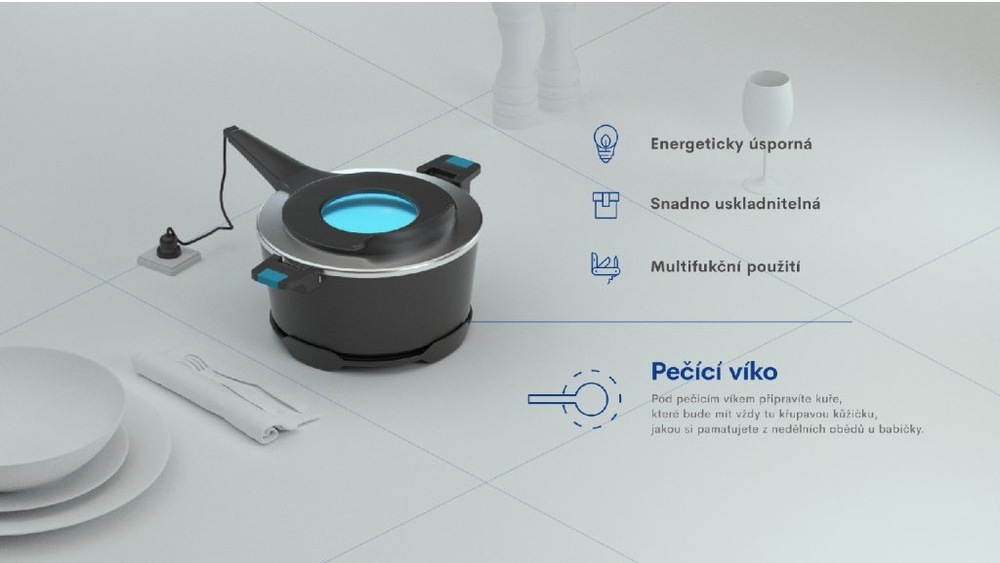 Elektrický pečící hrnec Remoska T41/43 Tria White, pečení 