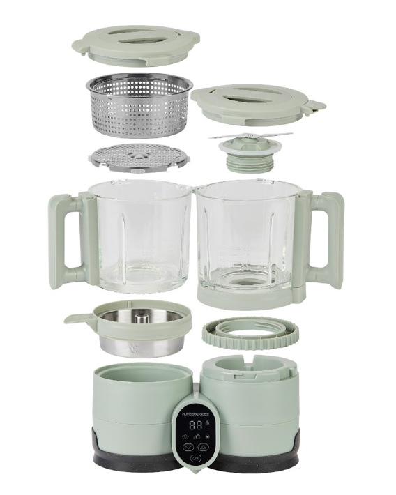 Multifunkční přístroj Babymoov Nutribaby Glass Celadon Green