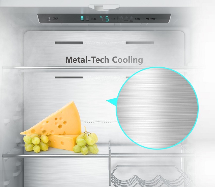 Americká chladnička Hisense RF632N4AIC1, nerez, Metal-Tech Cooling 