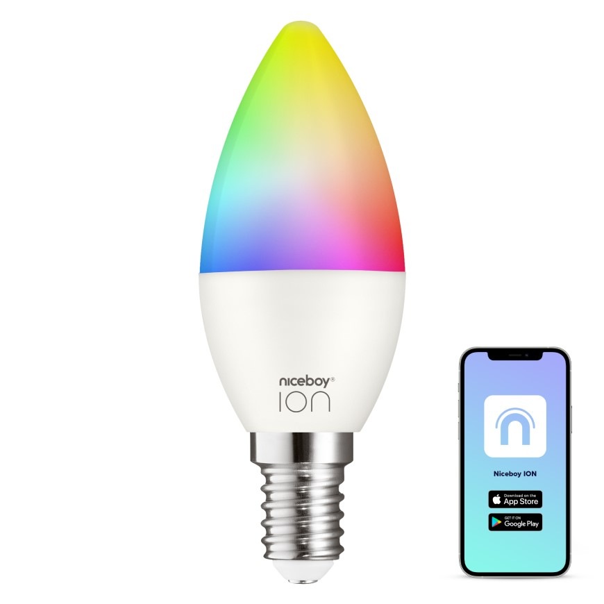 Chytrá žárovka Niceboy ION SmartBulb RGB E14, 6W