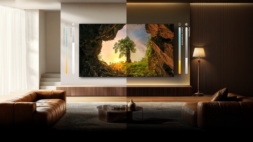 Hisense TV 55U7Q PRO, AI Chroma Light Sensor