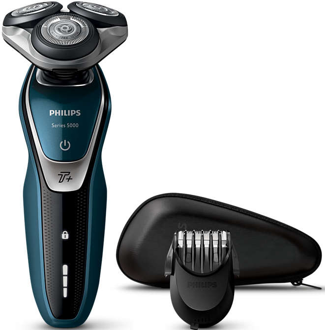 Philips Series 5000 Wet & Dry S5672/41, černá/modrá