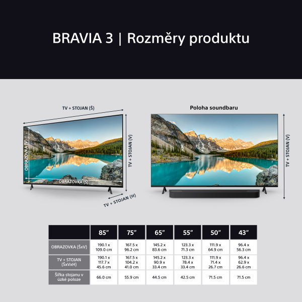 Televize Sony Bravia 3 50"