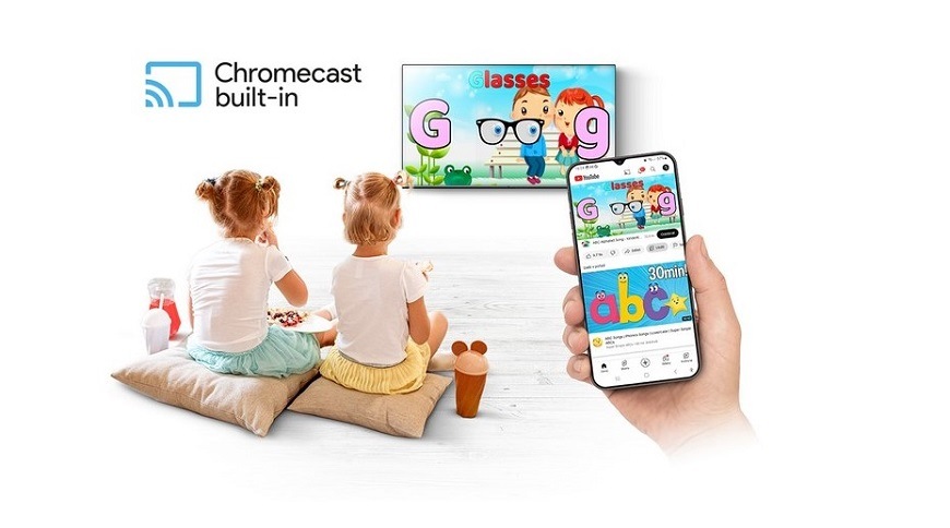 Televize JVCLT75VA7435, android tv, chromecast