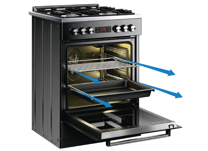 Sporák K60 Beko FBM62330GXTN, nerez, teleskopický výsuv