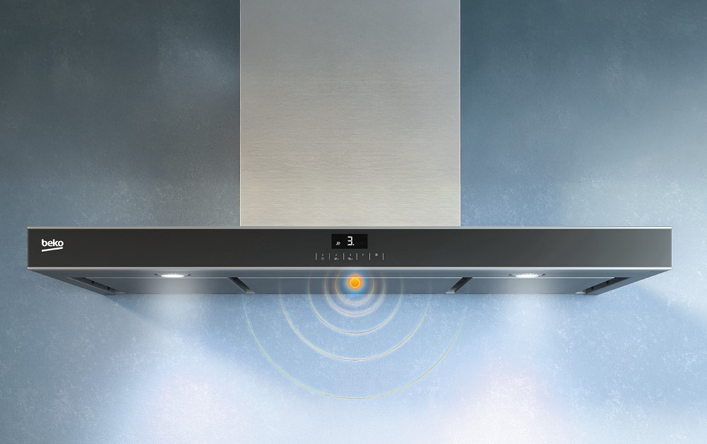 Odsavač par Beko BHCA62442BBH, černý, signalizace zanesení filtru