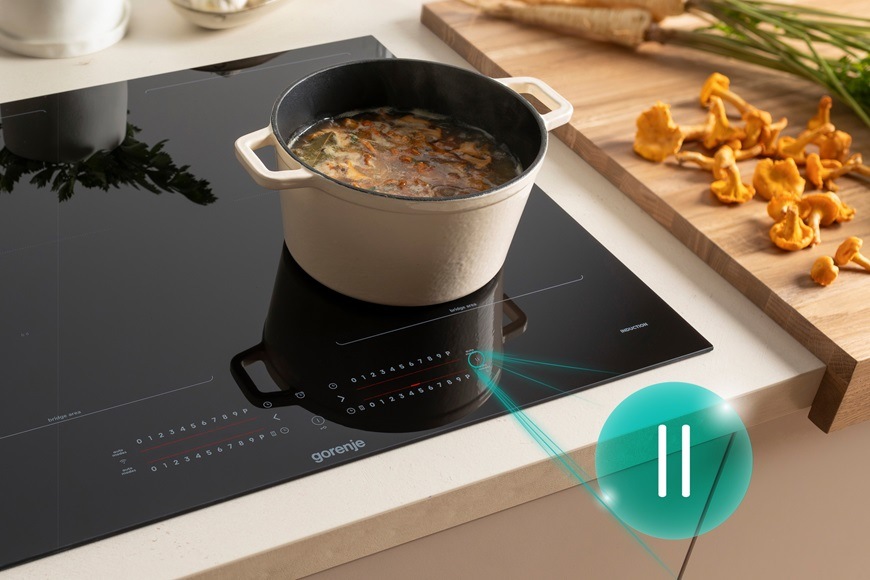 Indukční varná deska Gorenje GI6432BXWF, funkce StopandGo