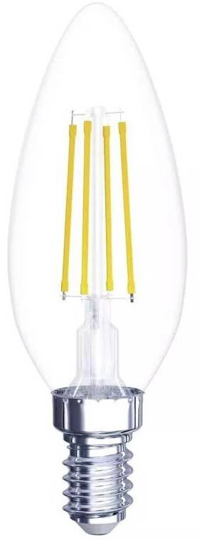 Žárovka LED EMOS Filament Candle, 6W, E27, neutrální bílá