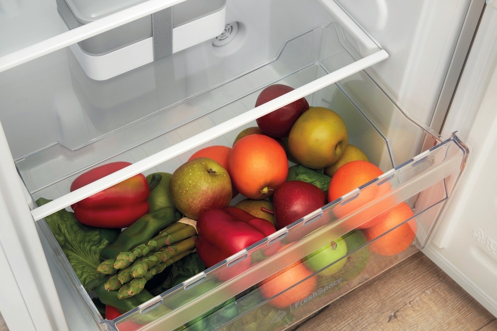 Chladnička 1dvéřová Indesit SI6 2 W, volně stojící, bílá, zásuvka na ovoce a zeleninu