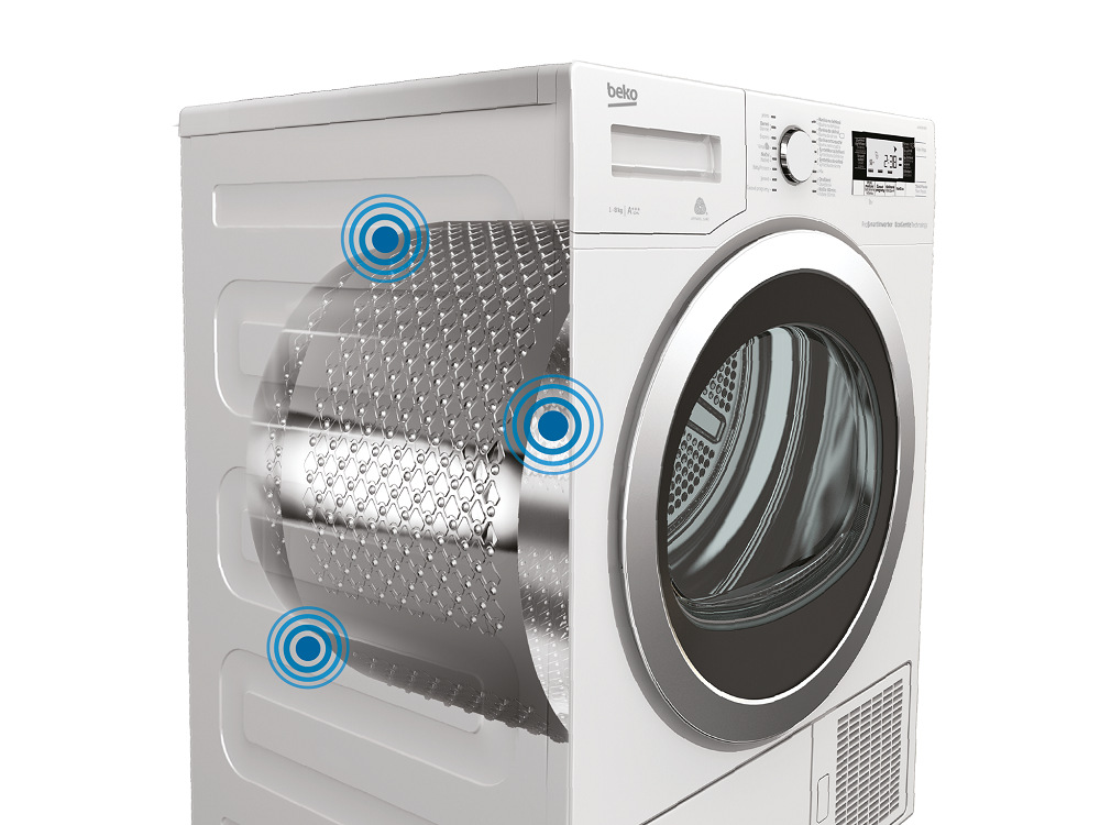 Sušička prádla Beko HDS75243CSH2A, bílá, slim, chytré sensory