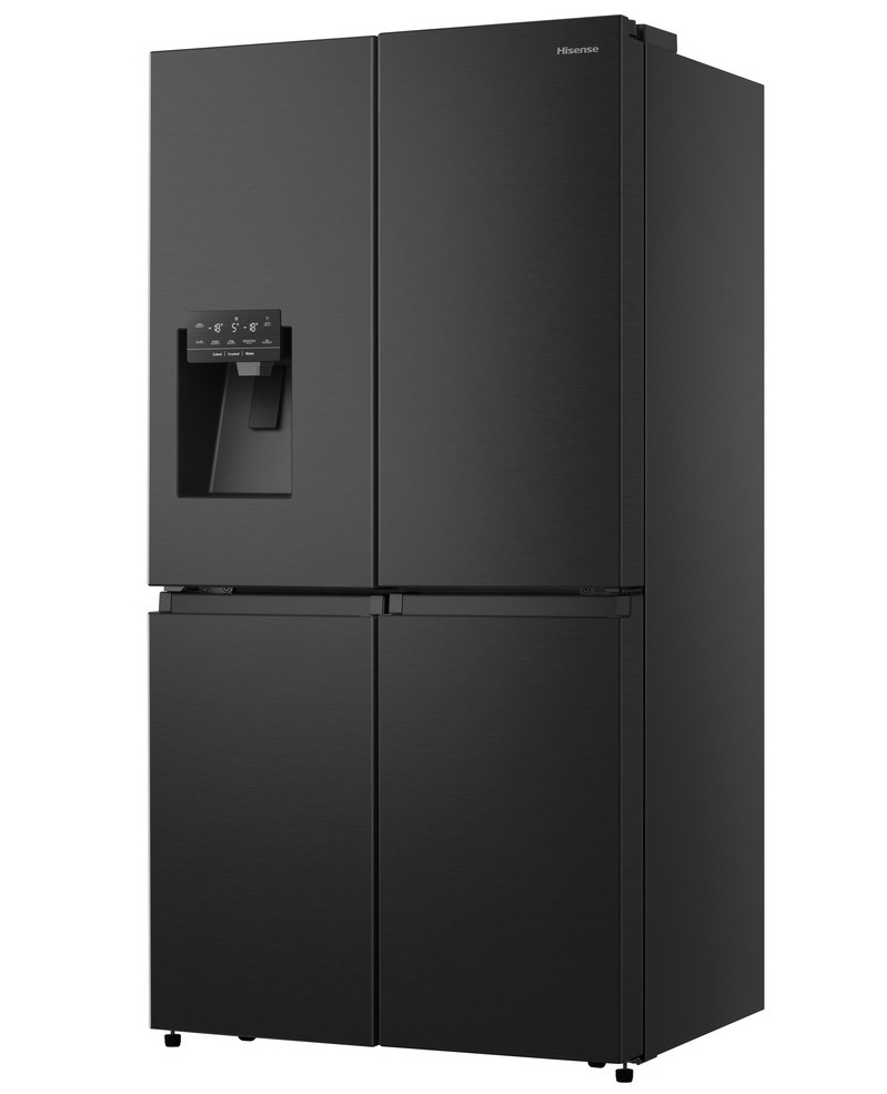 Americká chladnička Hisense RQ7P522STFE, černá, Elegantní design