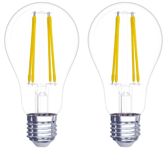 Žárovka LED EMOS Filament, klasik, 5,9W, E27, teplá bílá, 2ks