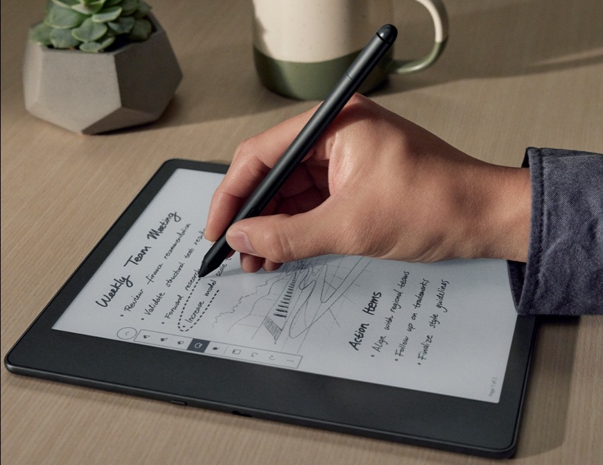 Amazon Kindle Scribe 2022 16 GB + prémiové pero (B09BRW6QBJ), šedá