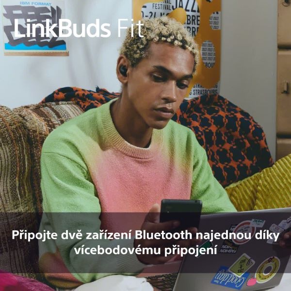Sluchátka Sony LinkBuds Fit - černá