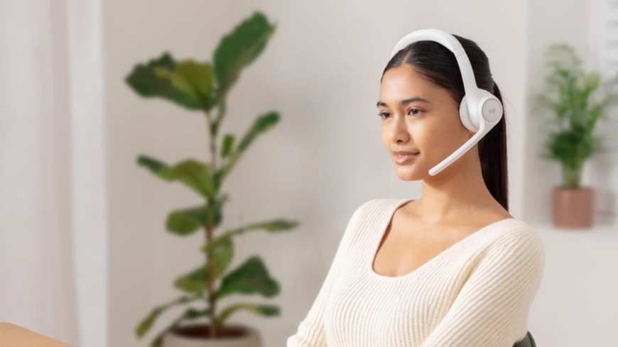 Headset Logitech Zone 300 - bílý