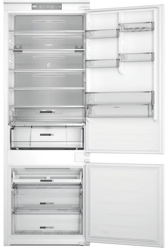 Chladnička kombinovaná Whirlpool WH SP70 T122, NoFrost vestavná, Multiflow panel 