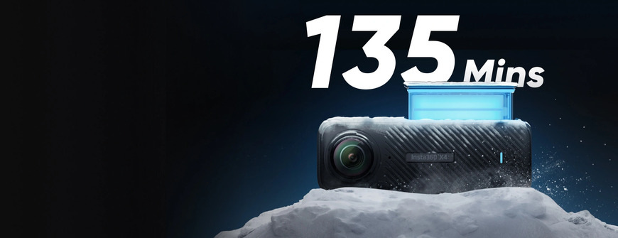 Insta360 X4 Snowboardový balíček, černá