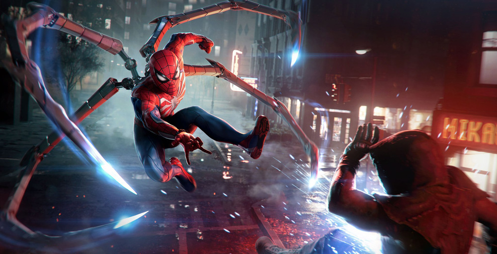 Sony PlayStation 5 (typ modelu - slim) + Marvel's Spider-Man 2, bílá