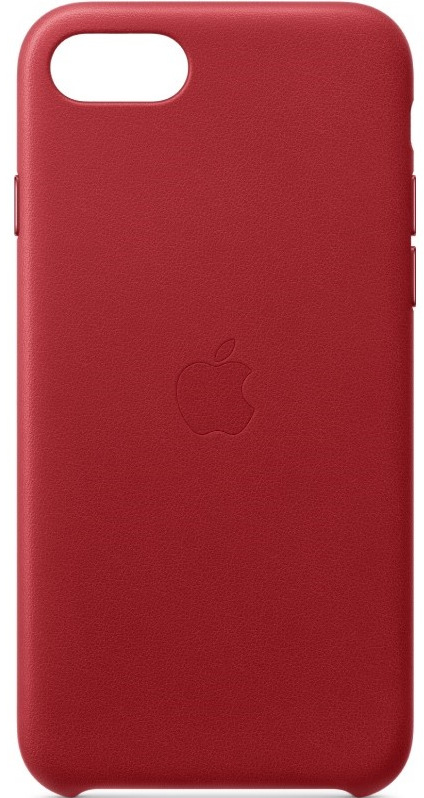 Apple Leather Case pro iPhone SE 2020, červená