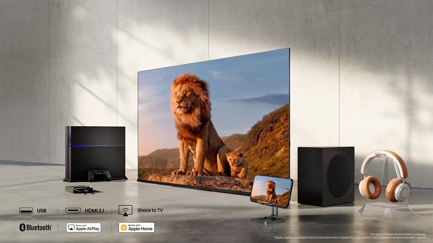 Televize Hisense 75A7Q, sdílení obrazovky do tv