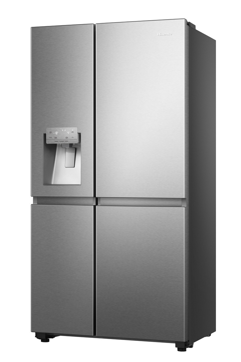 Americká chladnička s mrazničkou Hisense RS818N4TIC, šedá