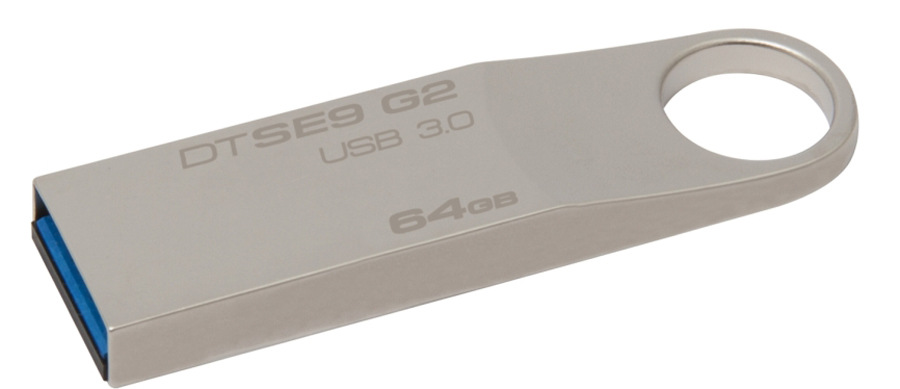 Kingston 64 GB DataTraveler SE9 G2, stříbrná/kov