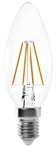 Žárovka LED EMOS Filament, svíčka, 3,4W, E14, teplá bílá