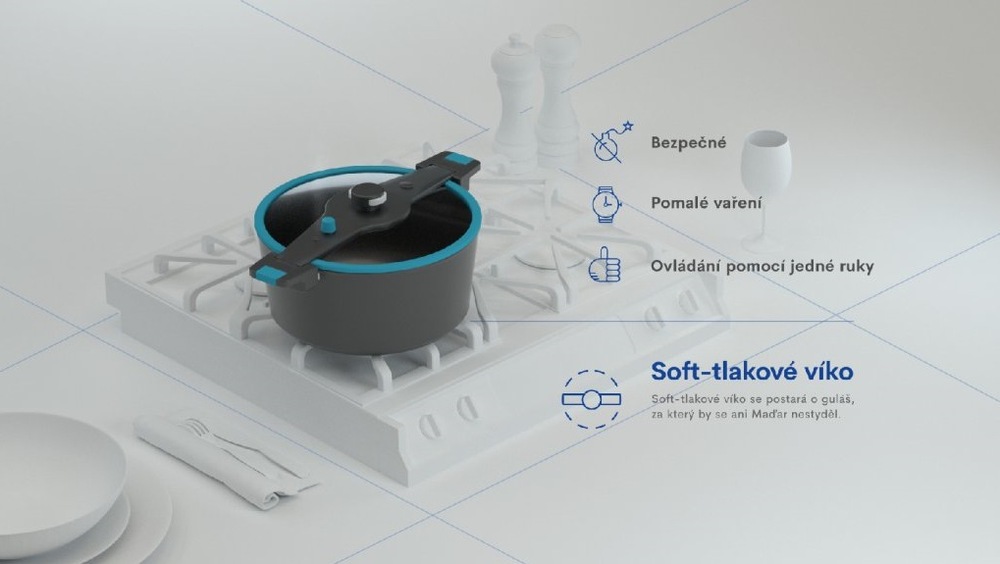 Elektrický pečící hrnec Remoska T41/43 Tria White, dušení 