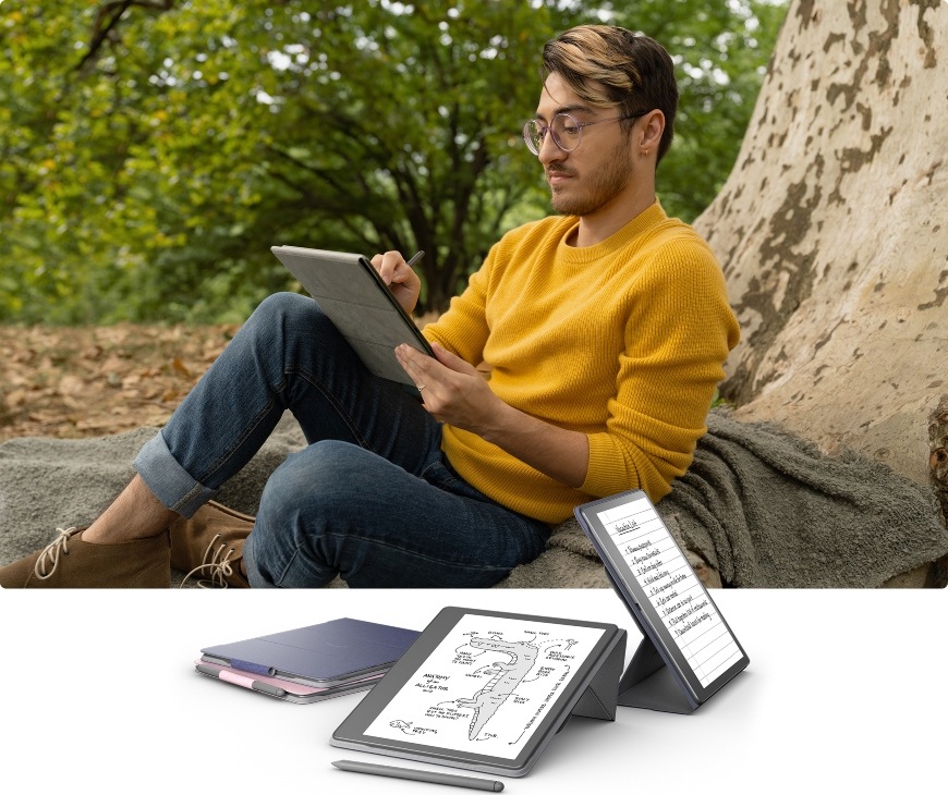 Amazon Kindle Scribe 2022 16 GB + prémiové pero (B09BRW6QBJ), šedá