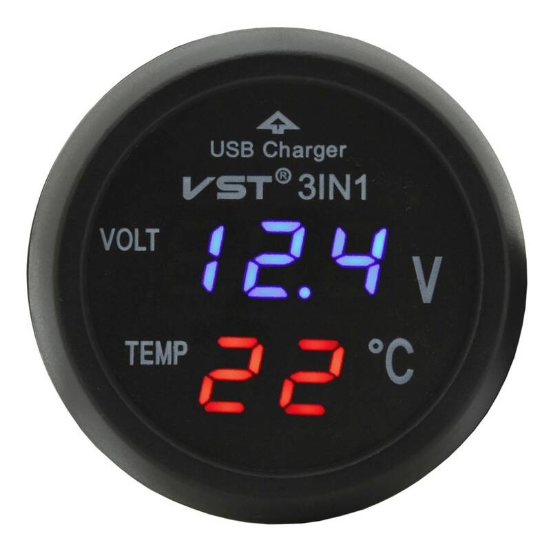 Zásuvka Compass 07427 MULTI - USB, voltmetr, teploměr