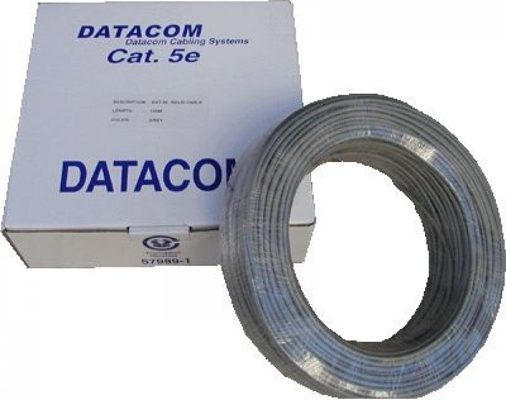 Kabel DATACOM UTP Cat.5e, 100m (1101) šedý