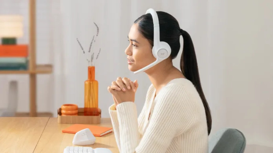 Headset Logitech Zone 300 - bílý
