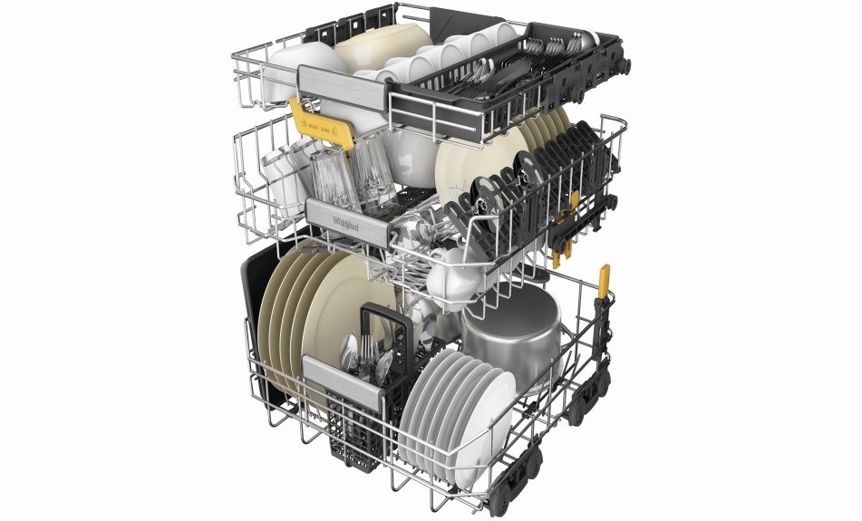 Myčka nádobí 60 Whirlpool W8I HF58 TU, vestavná flexibilita nakládání