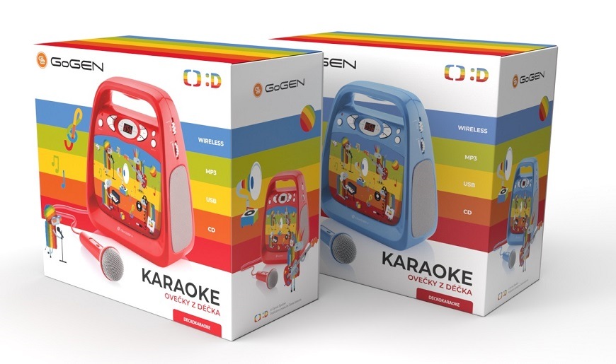 CD přehrávač GoGEN Déčko Karaoke R, červená