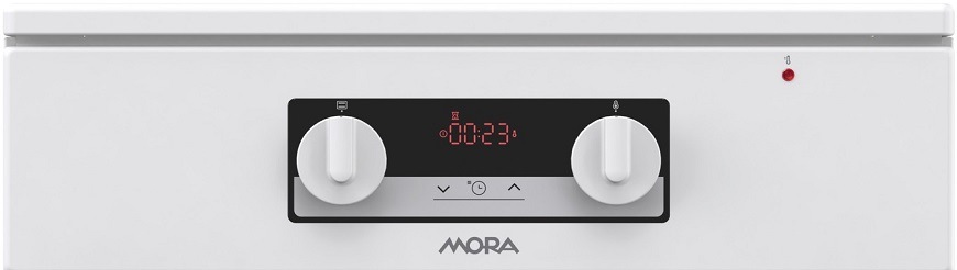 Sporák s indukční varnou deskou Mora I7688BW, bílá, ovládání