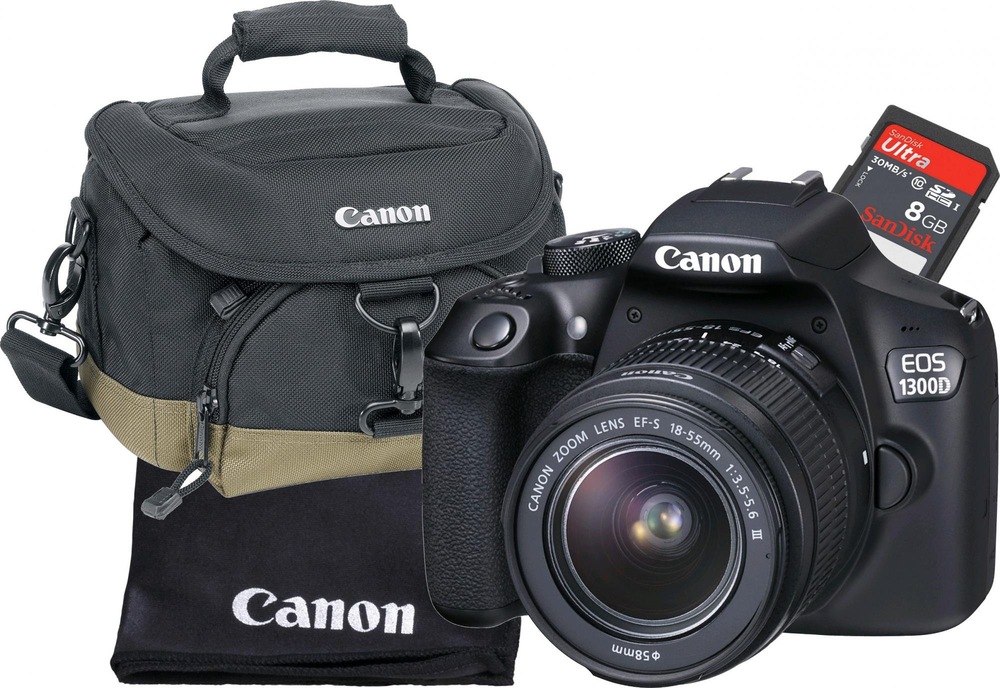 Canon EOS 1300D + 18-55 DC VUK, černá