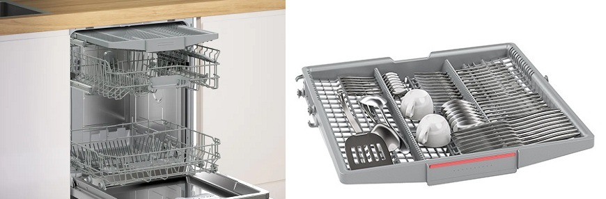 Myčka Bosch, flexibilní koše Vario a příborová zásuvka