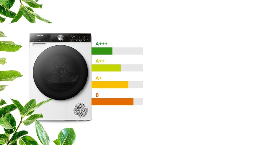 Sušička Hisense DH3S902BW3, bílá, úsporný provoz