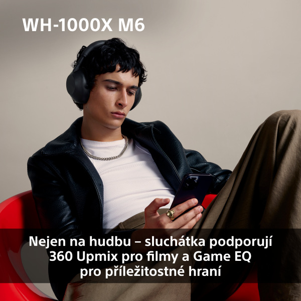 Sluchátka Sony WH-1000XM6, Noise Cancelling - modrá