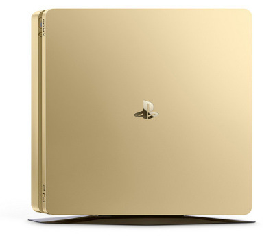 PlayStation 4 Slim 500 GB, zlatá + 2× gamepad DualShock 4