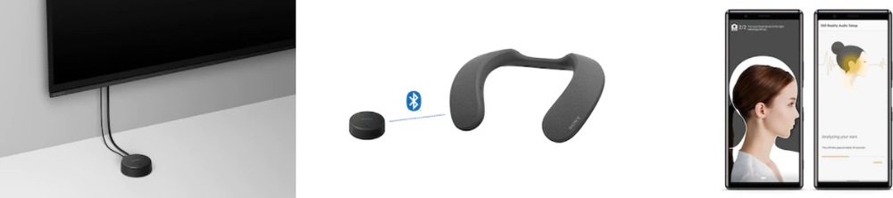 Přenosný reproduktor Sony SRS-NS7B ve spojení s televizí Sony BRAVIA XR