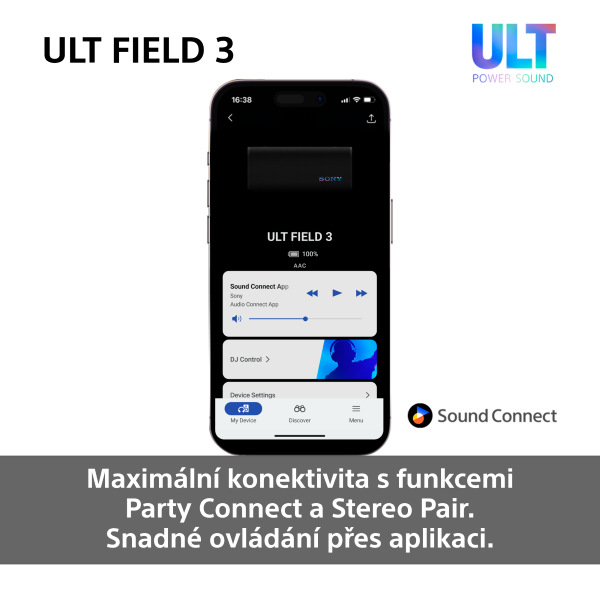Přenosný reproduktor Sony ULT FIELD 3, bílý