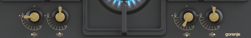 Varná deska Gorenje GW6D42CLB, černá, ovládání