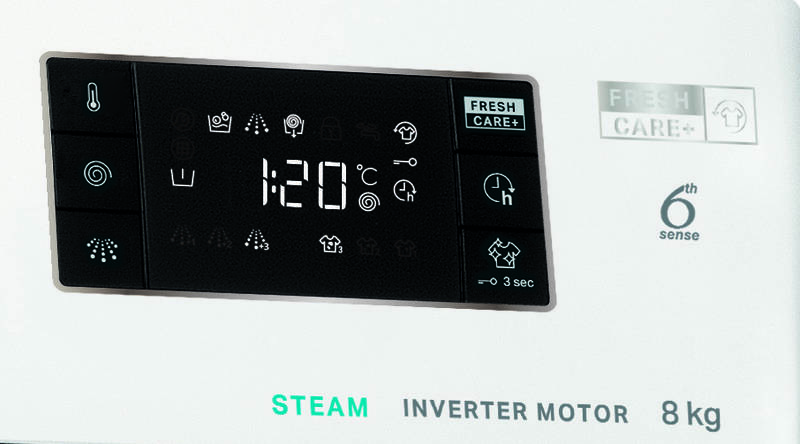 Pračka Whirlpool FFB 8258 BV EE, bílá, digitální displej