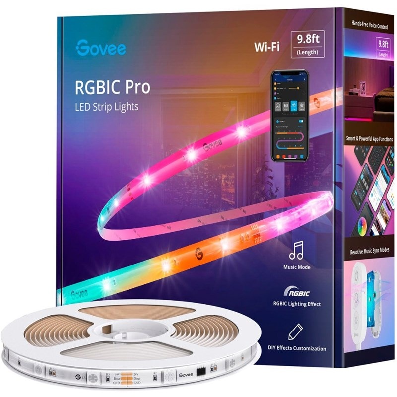 LED pásek Govee WiFi, RGBIC Smart PRO LED 3m - extra odolný