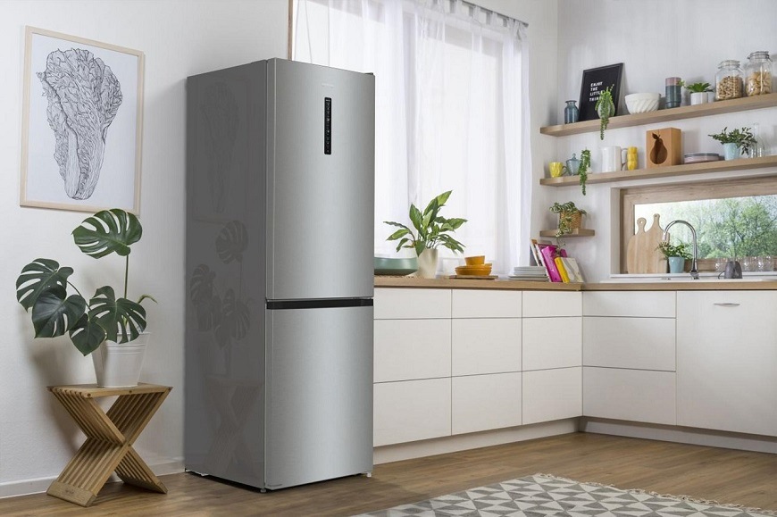 Kombinovaná chladnička Gorenje NRC6194SXL4, šedá, detail